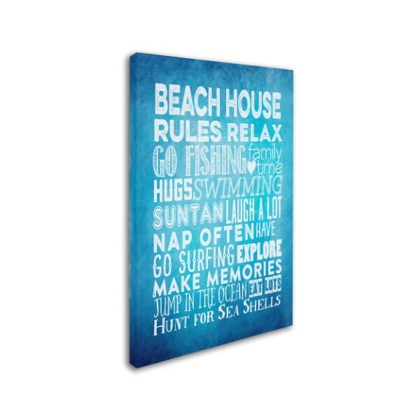 Marcee Duggar 'Beach House Rules' Canvas Art,12x19
